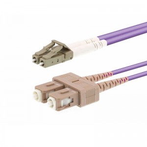 Multimode Duplex OM4 Fiber Optic Patch-kabel (50/125) - LC til SC